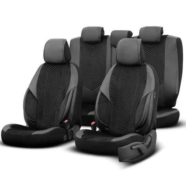 Auto Sitzbezug Set Universal Vorne und Hinten Komfortabel Komplett Set